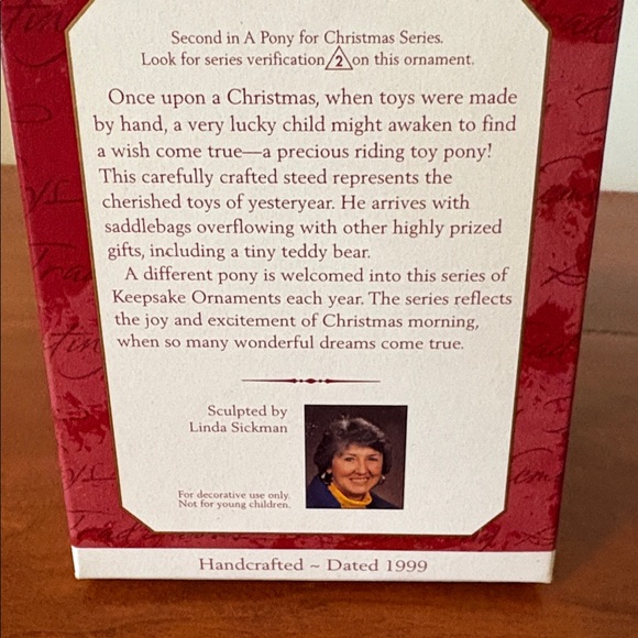 Hallmark Keepsake A Pony for Christmas Ornament 1999 Horse Teddy Bear - Picture 5 of 6